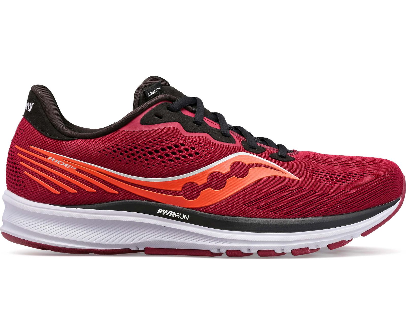 Saucony Ride 14 Men\'s Running Shoes Red / Black | Canada 549EBCX